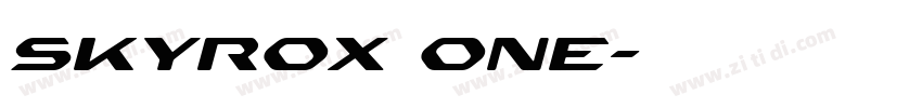 Skyrox One字体转换